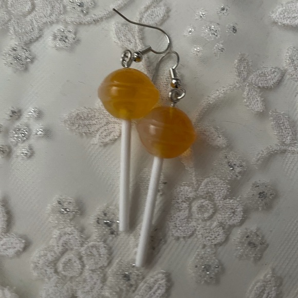Mandarin Orange 🍬 Candy Drop earrings - Picture 3 of 3